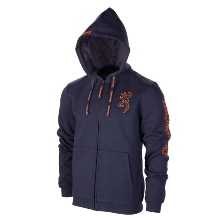 Sweatshirt Browning Zip Snapshot Bleu