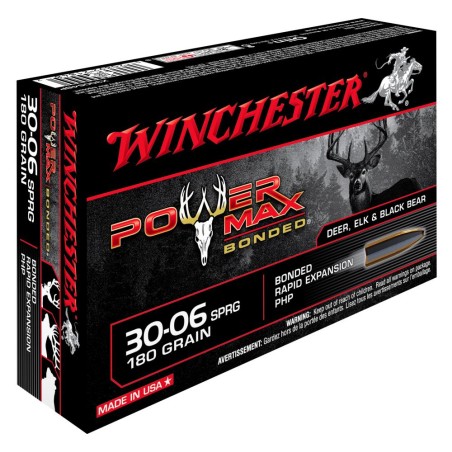 Winchester - Cartouches cal 30.06 powermax bonded  180 gr