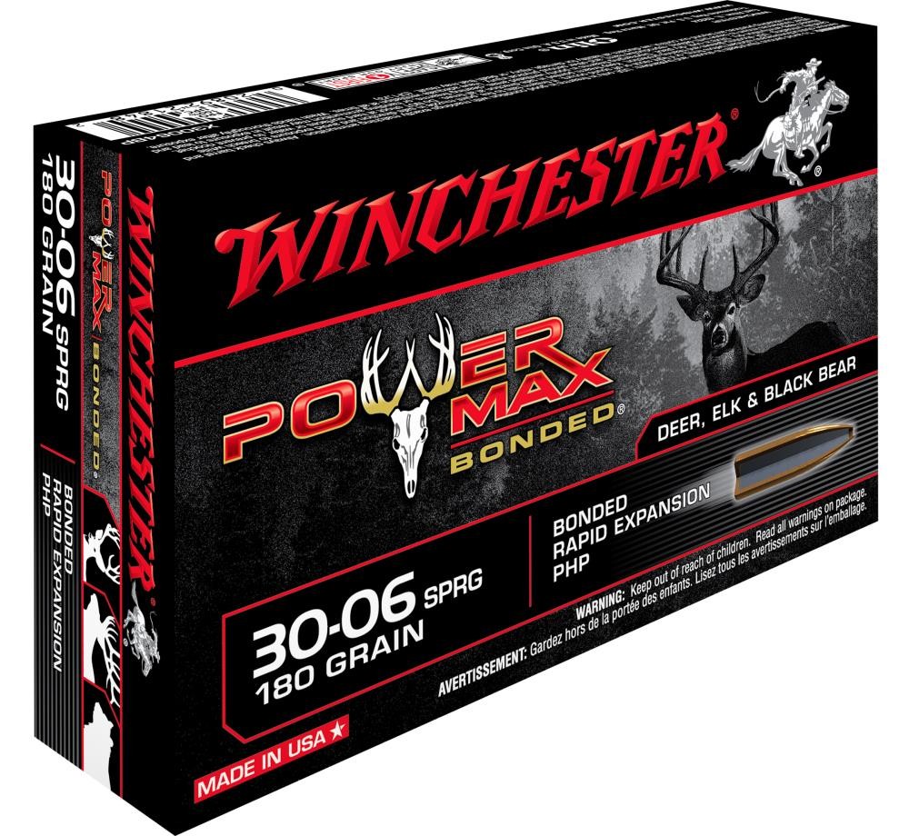 Winchester - Cartouches cal 30.06 powermax bonded  180 gr