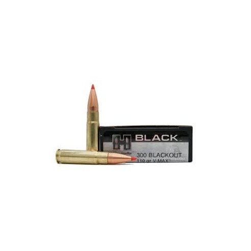 Cartouches Hornady 300 blackout V-MAX BLACK 110gr