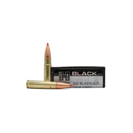 Cartouches Hornady 300 blackout V-MAX BLACK 110gr