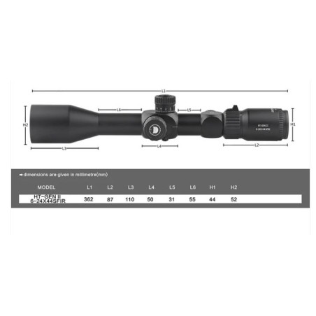 Lunette de tir Discovery HT GEN 2 6-24x44SFIR FFP-MOA