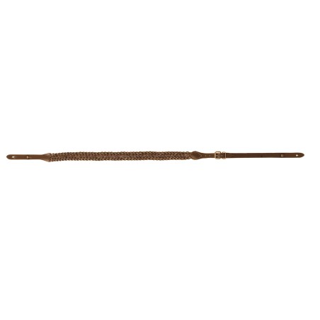 Bretelle fusil croute de cuir 7 brins tresse 90 cm