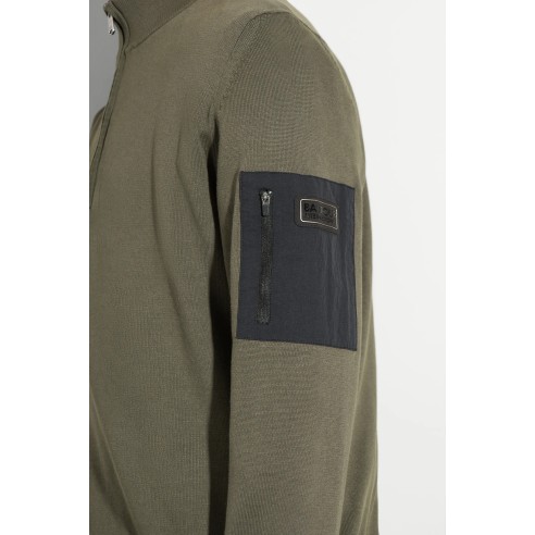 Barbour - Pull Zippé Blades Cotton Half Zip Jumper