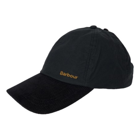 Barbour - Casquette Transport visière velours noir