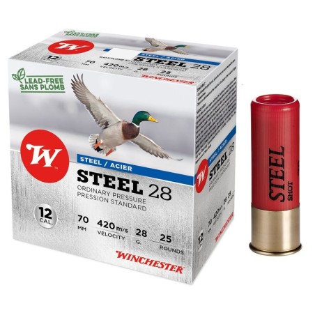 Winchester - Cartouches cal12/70 28g Acier 28 Spécial CANARD cal.12/70 28gr n°5