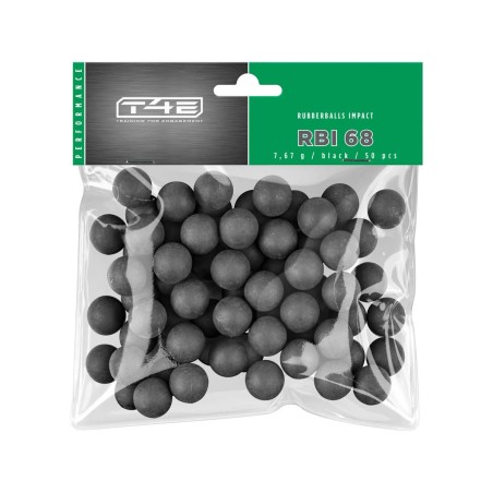 Billes T4E caoutchouc noyau acier cal68 x50