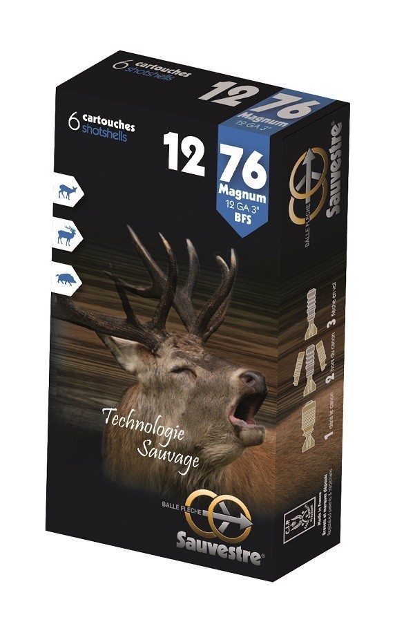 Cartouche Sauvestre à balle fléche  cal 12/76