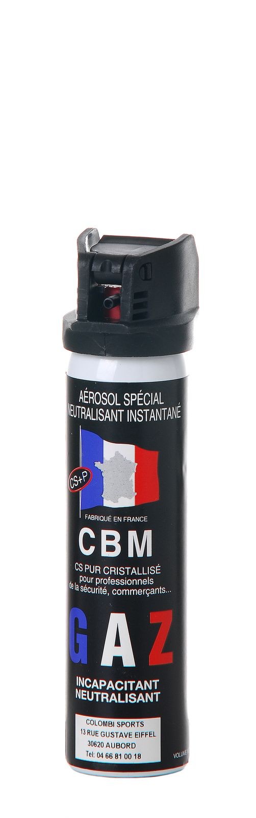 BOMBE GAZ DEFENSE CS CAPOT CLAPET 75ML