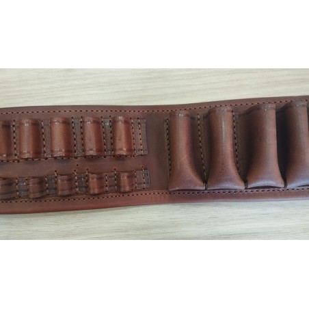 Cartouchière cal 12 +grande chasse cuire haute qualité