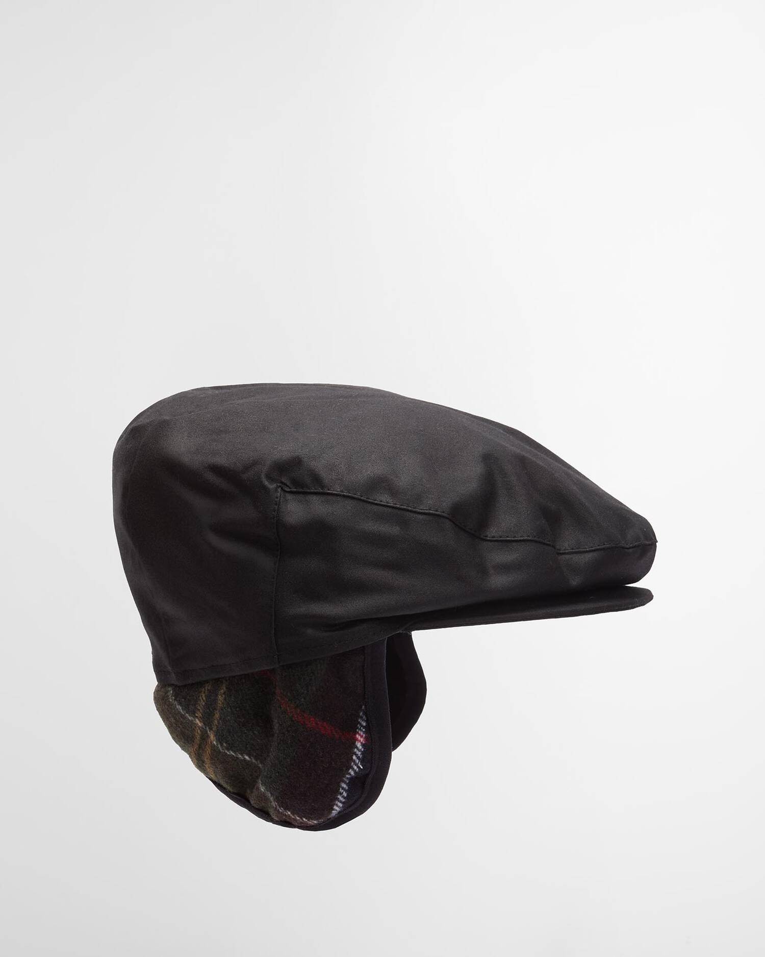 Beret Casquette plate Barbour Cheviot cirée avec oreillettes