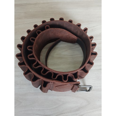 Cartouchière cuir daim retourné cal 12 - 30tubes