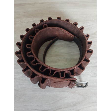 Cartouchière cuir daim retourné cal 12 - 30tubes