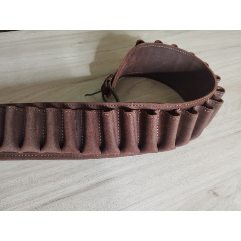 Cartouchière cuir daim retourné cal 12 - 30tubes