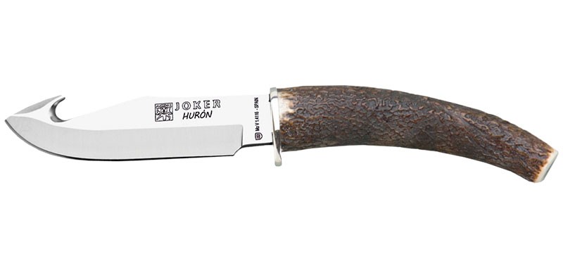 Couteaux Huron - Lame 110mm - Manche Bois de cerf - étui...