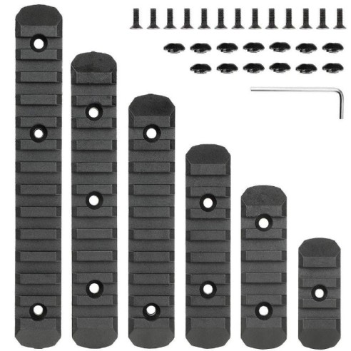 Kit 6 Rails M-lok Picatinny