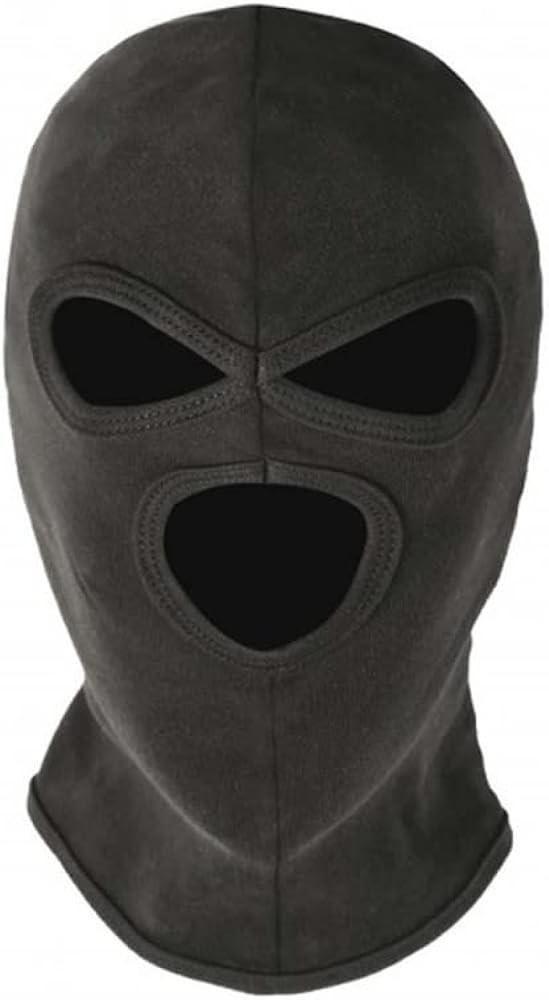 Cagoule 3 trous coton Noir