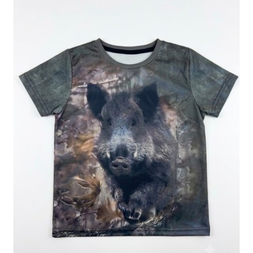 Tee Shirt Enfant Camouflage Sanglier