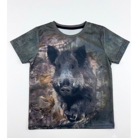 Tee Shirt Enfant Camouflage Sanglier