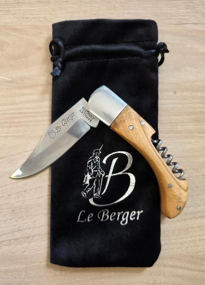 Couteau Le Berger Ricorsu Olivier avec tire bouchon