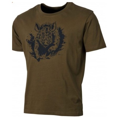 T-Shirt Treeland Sanglier Kaki